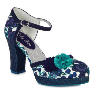 Blue Floral Flo Pump Ruby Shoo